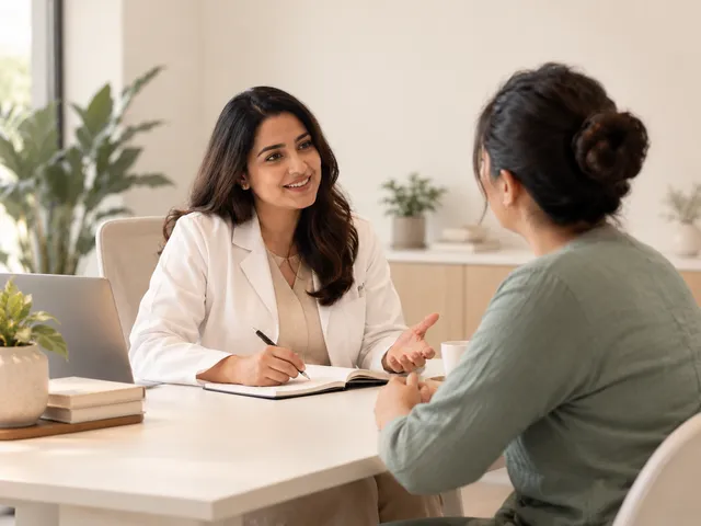 Ayurvedic doctor listening attentively during online PCOS and PCOD consultation